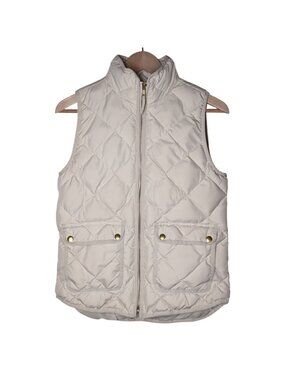J.Crew Quilted Puffer Vest Womens XS  Quiet Luxury Preppy Elevated Ski